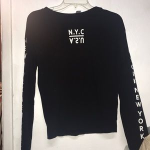 new york black sweatshirt